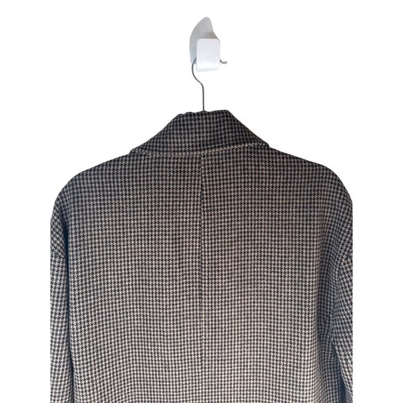 ZARA Medium Tailored Houndstooth Wool Coat - Picture 11 of 15